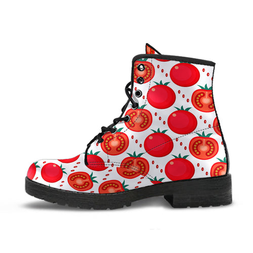 Tomato Pattern Leather Boots