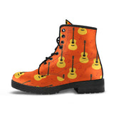 Classice Guitar Music Pattern Leather Boots