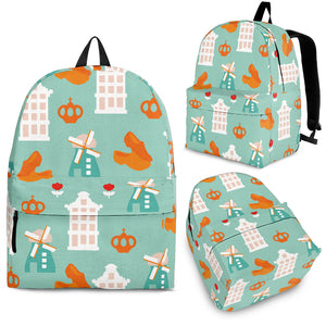 Windmill Pattern Theme Backpack
