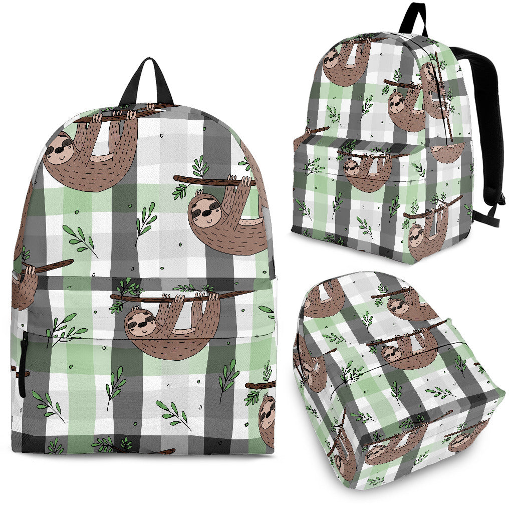 Sloth Pattern Stripe Background Backpack
