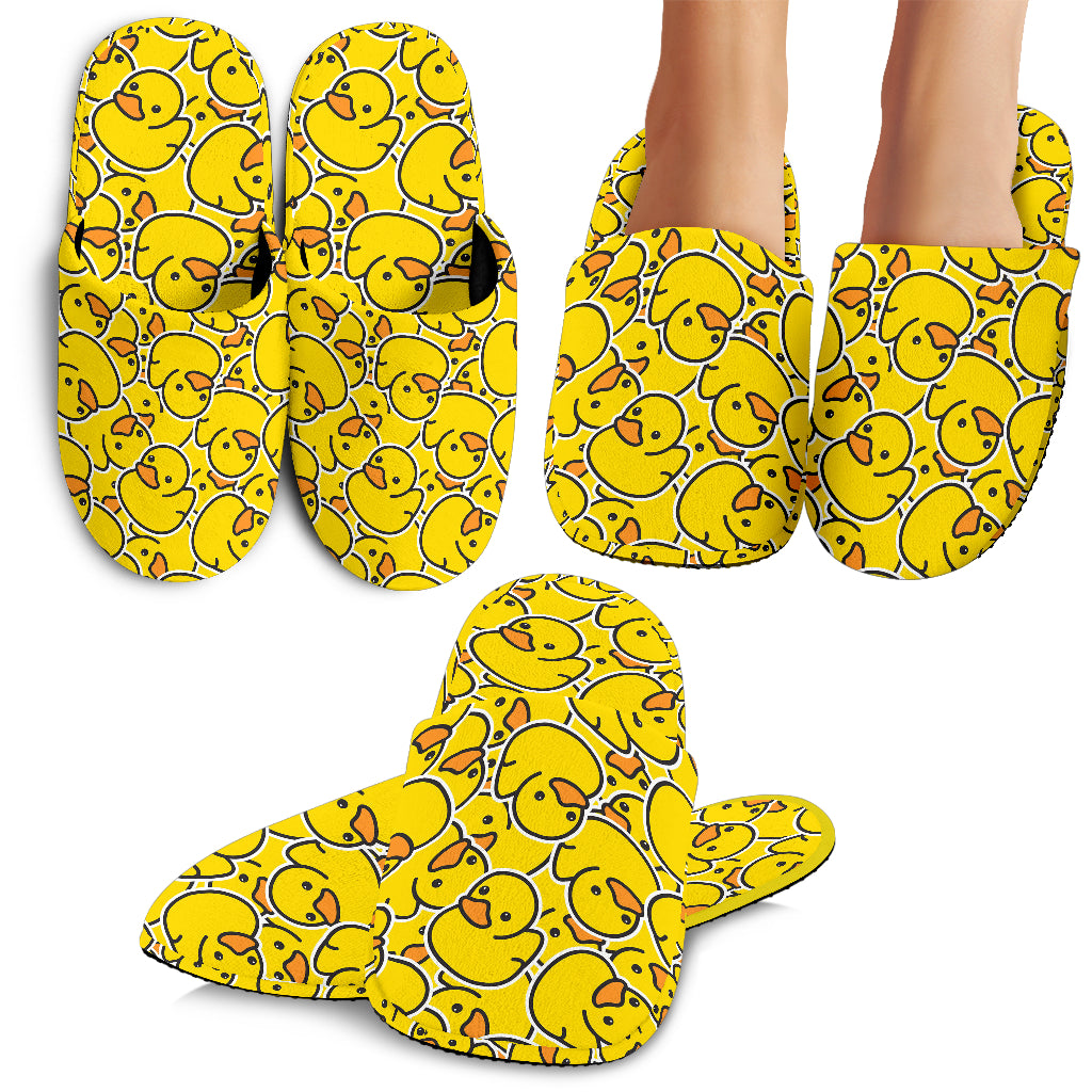 Duck Toy Pattern Print Design 04 Slippers