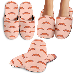 Sausage Pattern Print Design 01 Slippers