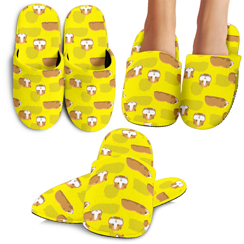 Guinea Pig Pattern Print Design 04 Slippers