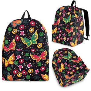 Butterfly Flower Pattern Backpack