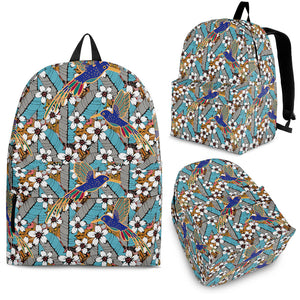 Hummingbird Pattern Print Design 02 Backpack