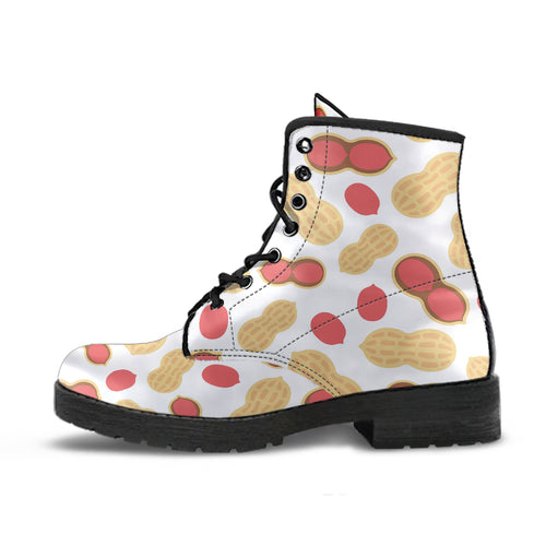 Peanut Theme Pattern Leather Boots