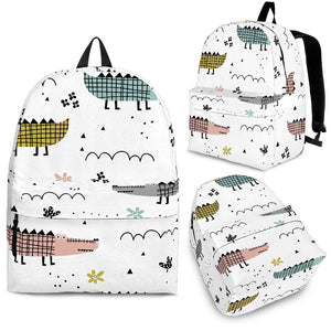 Cute Crocodile Pattern Backpack
