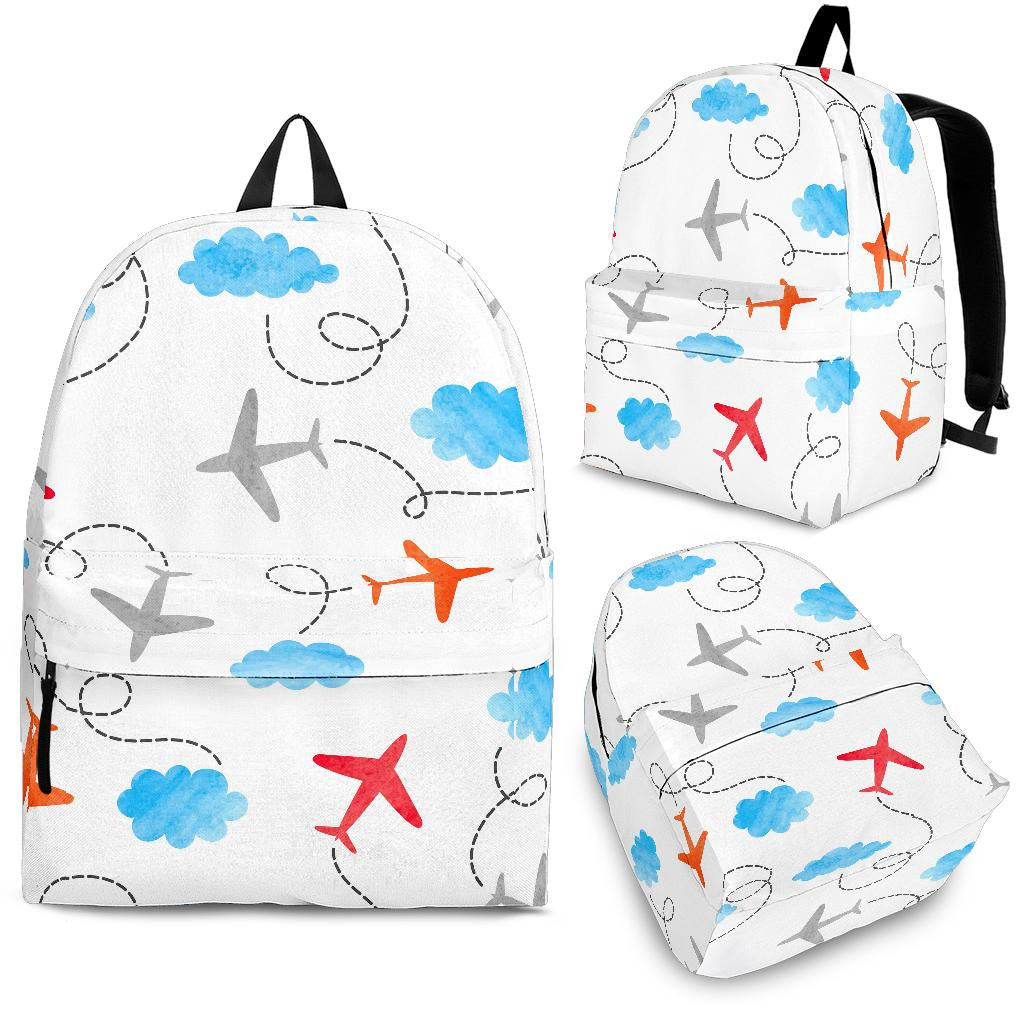 Airplane Cloud Pattern Backpack