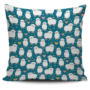 Sheep Heart Pattern Pillow Cover
