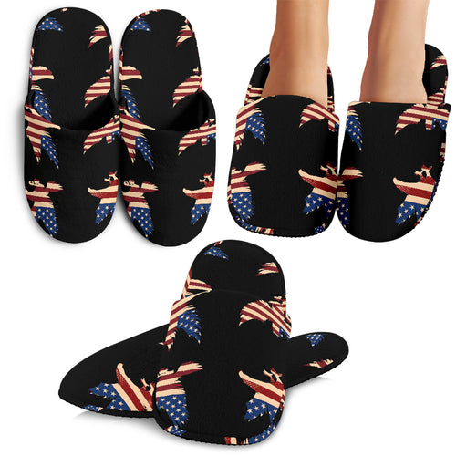 Eagle Pattern Print Design 04 Slippers