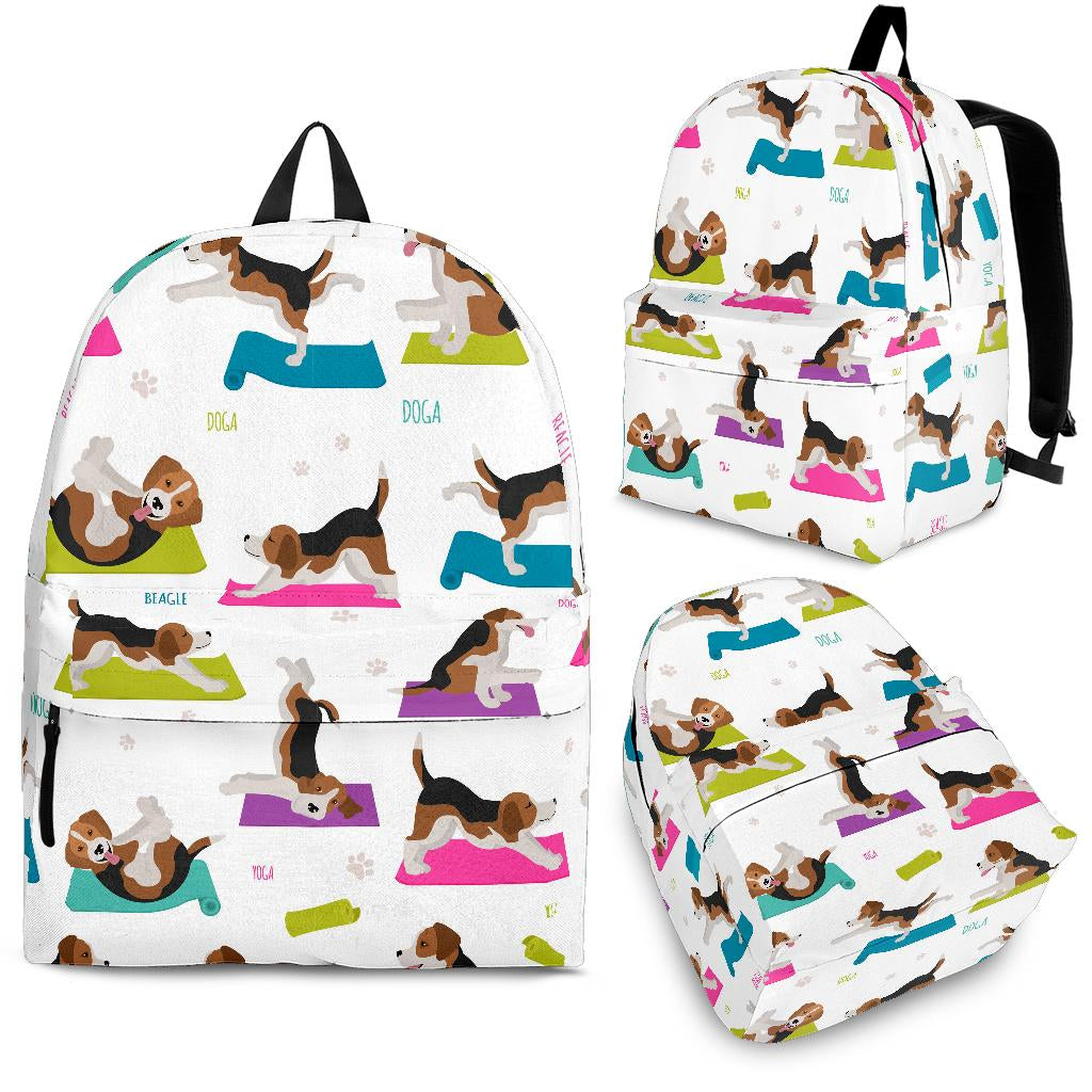 Beagle Yoga Pattern Backpack