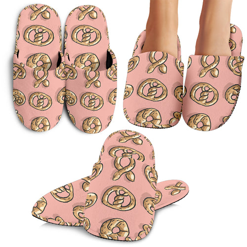 Pretzels Pattern Print Design 04 Slippers