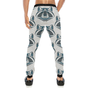 Raccoon Head Pattern Unisex Casual Sweatpants