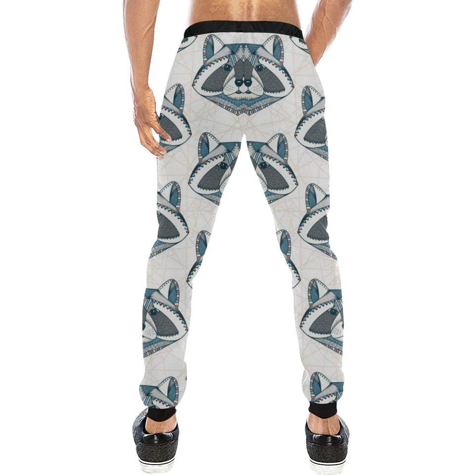 Raccoon Head Pattern Unisex Casual Sweatpants