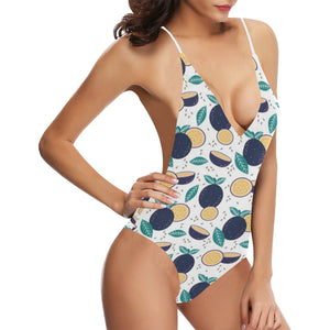 Passion Fruit Pattern Women's One-Piece Swimsuit