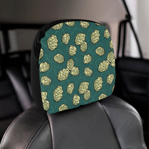 Hop Pattern Background Car Headrest Cover