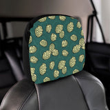 Hop Pattern Background Car Headrest Cover