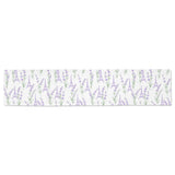 Eiffel Tower Lavender Pattern Print Design 01 Table Runner