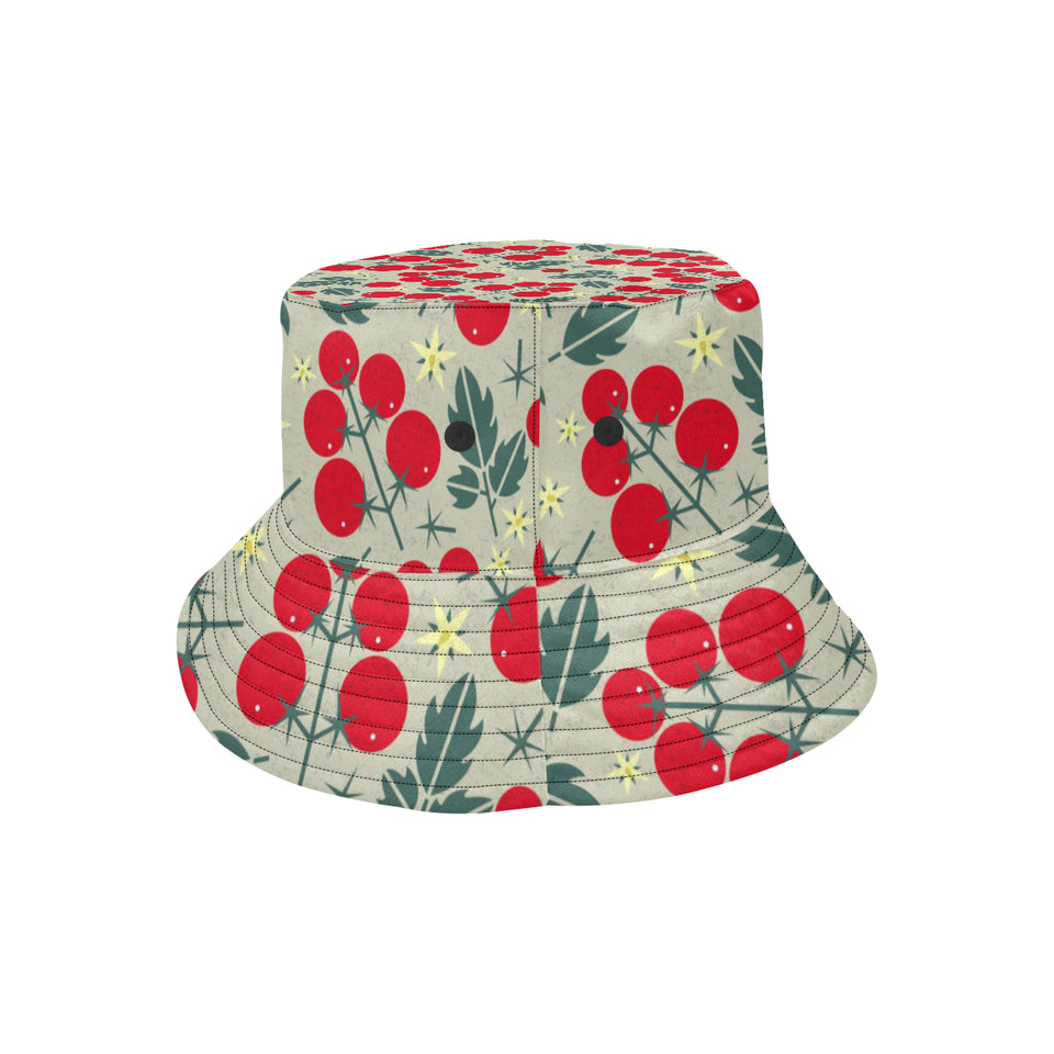 Hand Drawn Tomato Pattern Unisex Bucket Hat