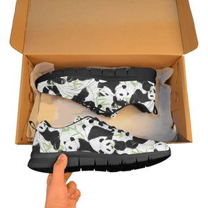 Panda Pattern Men's Sneakers Black