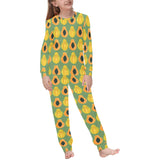 Papaya Pattern Background Kids' Boys' Girls' All Over Print Pajama Set