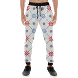 Nautical Steering Wheel Rudder Pattern Unisex Casual Sweatpants