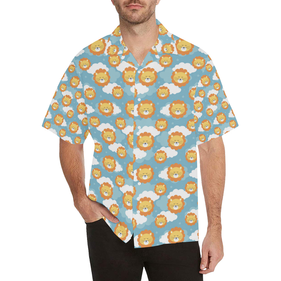 Lion Pattern Print Design 05 Men's All Over Print Hawaiian Shirt (Model T58)