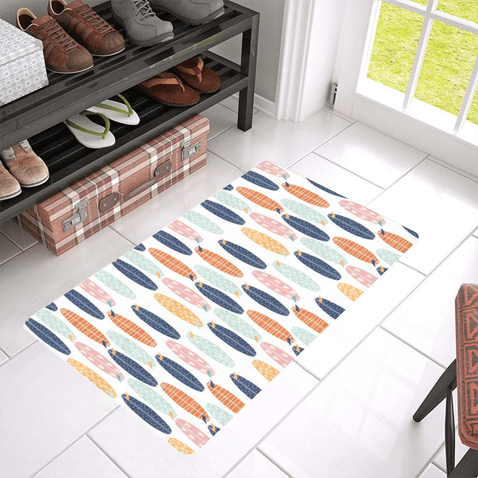 Surfboard Pattern Print Design 04 Doormat