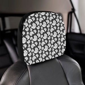 English Bulldog Pattern Print Design 02 Car Headrest Cover