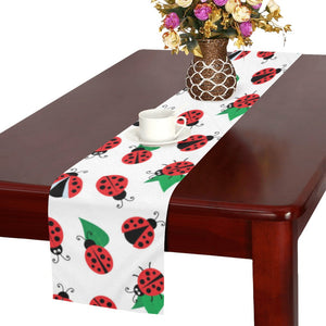 Ladybug Pattern Print Design 01 Table Runner