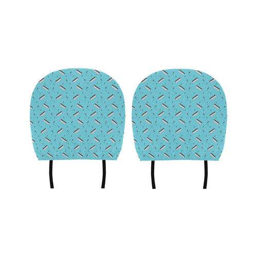 Piano Pattern Print Design 01 Car Headrest Cover