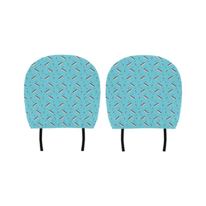 Piano Pattern Print Design 01 Car Headrest Cover