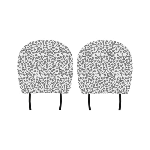 Engine Piston Pattern Print Design 01 Car Headrest Cover