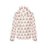 Pretzels Pattern Print Design 01 Women's Padded Hooded Jacket