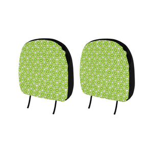 Sliced Kiwi Pattern Background Car Headrest Cover