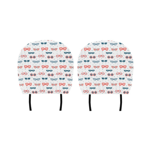 Sun Glasses Pattern Print Design 02 Car Headrest Cover