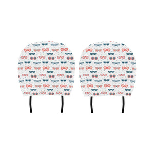 Sun Glasses Pattern Print Design 02 Car Headrest Cover