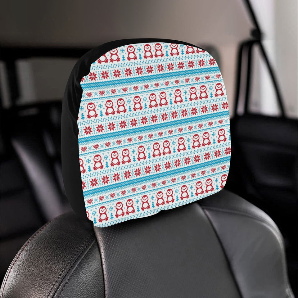 Penguin Sweater Printed Pattern Car Headrest Cover