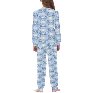 Octopus Heart Pattern Kids' Boys' Girls' All Over Print Pajama Set