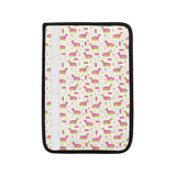 Pink Dachshund Pattern Car Seat Belt Cover