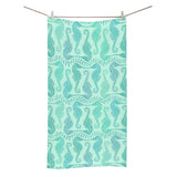 Seahorse Green Pattern Bath Towel