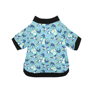 Swallow Pattern Print Design 05 All Over Print Pet Dog Round Neck Fuzzy Shirt