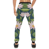 Lotus Waterlily Pattern background Unisex Casual Sweatpants