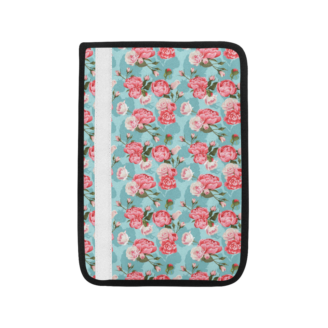 Rose Pattern Print Design 03 Car Seat Belt Cover