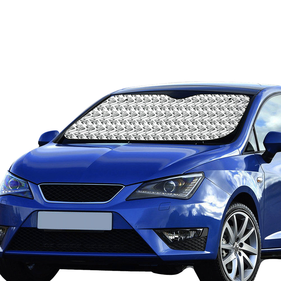 Engine Piston Pattern Print Design 03 Car Sun Shade