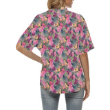 Hibiscus Pattern Print Design 03 Women's All Over Print Hawaiian Shirt