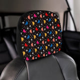 Colorful Crow Pattern Car Headrest Cover