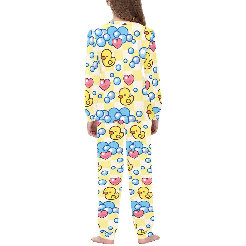 Duck Pattern Print Design 01 Kids' Boys' Girls' All Over Print Pajama Set