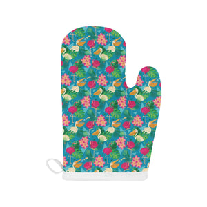 Pelican Pattern Print Design 03 Heat Resistant Oven Mitts