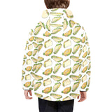 Sandwich Pattern Print Design 05 Kids' Boys' Girls' Padded Hooded Jacket